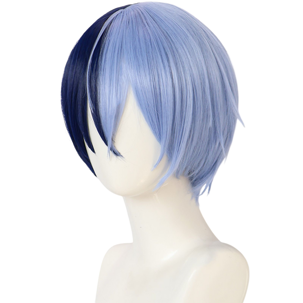 Light Gray Toya Aoyagi Cosplay Wig - Project Sekai (Split Blue/Grey) (FEVERCOS)