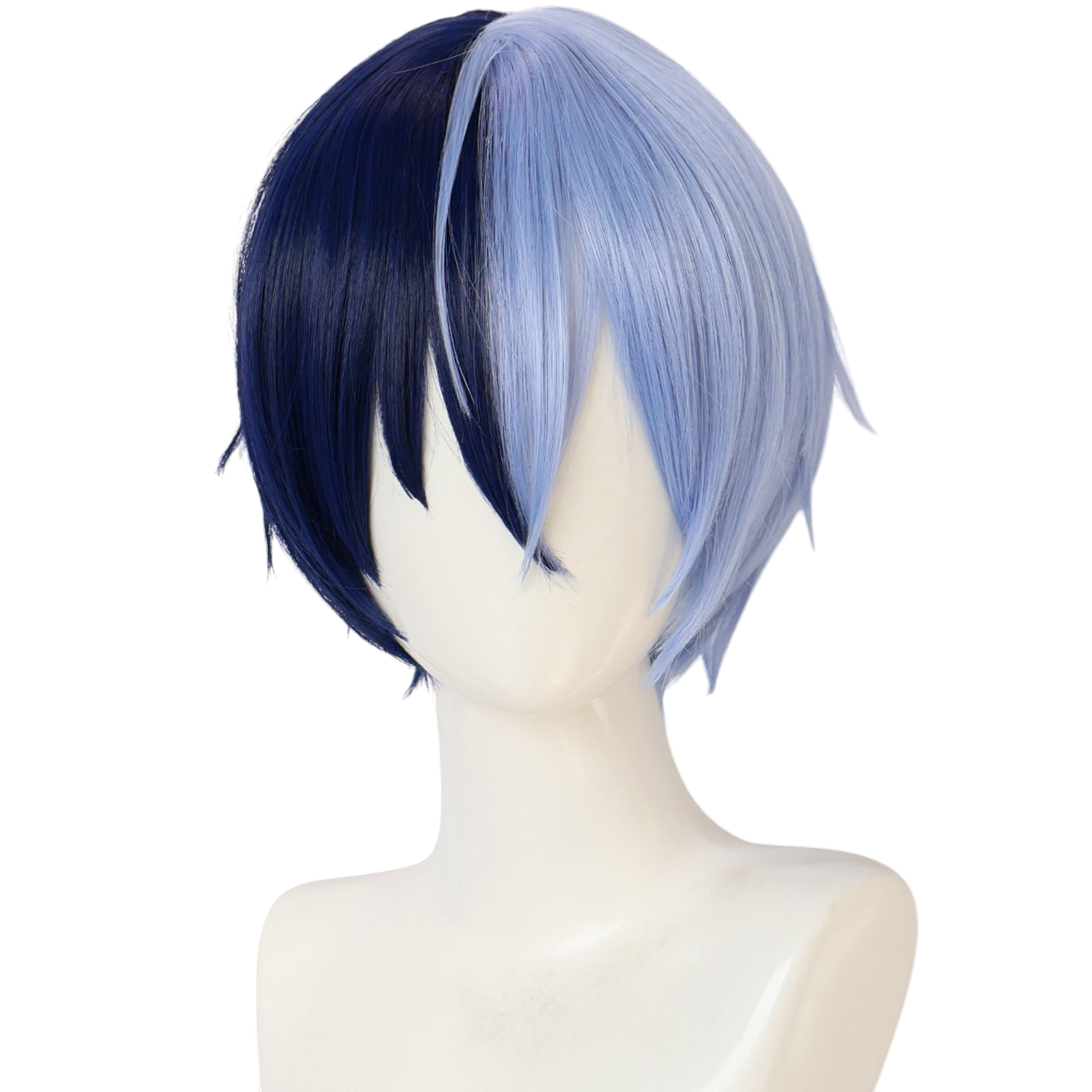 Midnight Blue Toya Aoyagi Cosplay Wig - Project Sekai (Split Blue/Grey) (FEVERCOS)