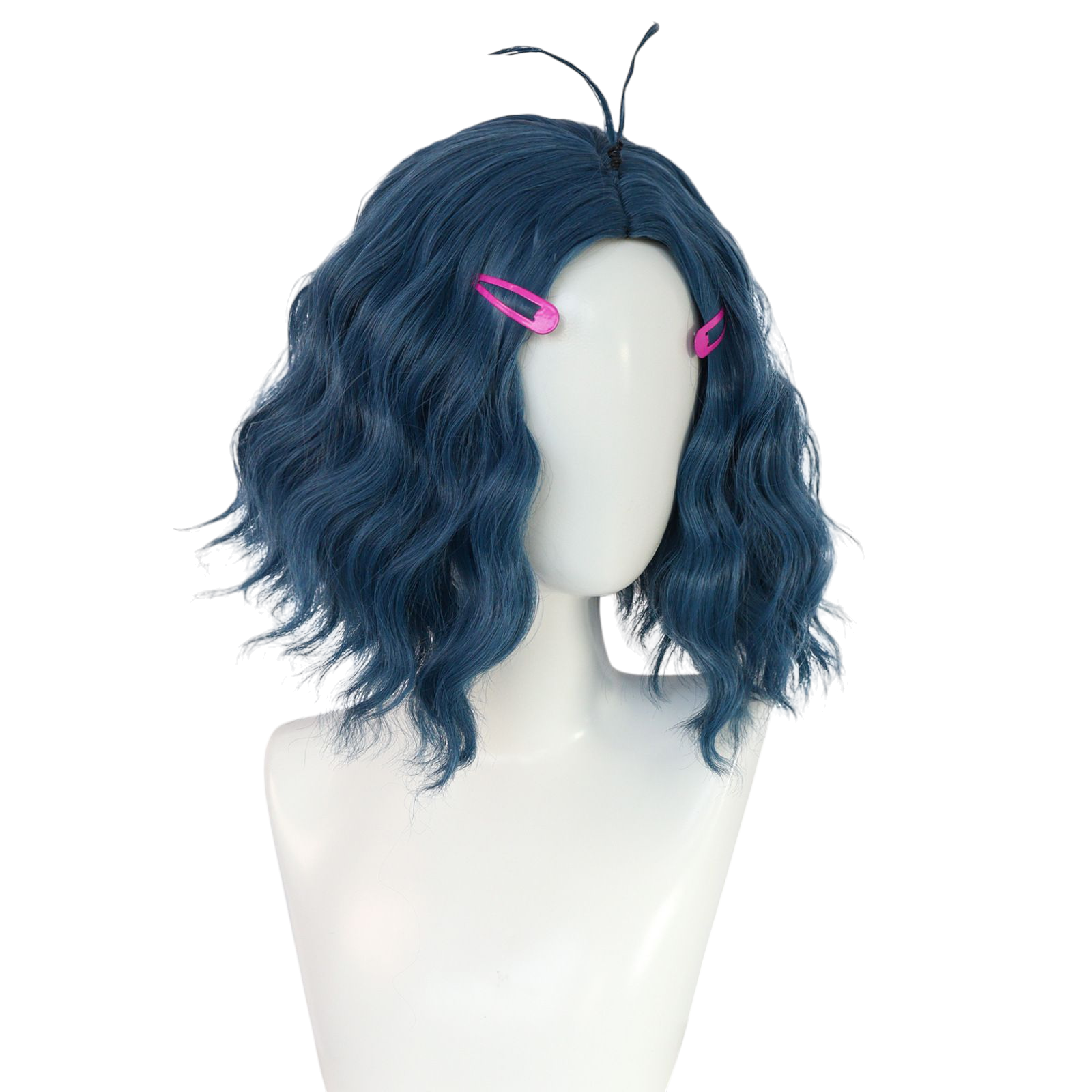 Light Gray Envy Cosplay Wig - Inside Out 2 (Teal/Cyan Flip) (FEVERCOS)
