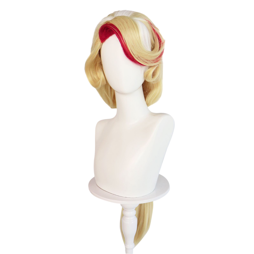 Antique White Charlie Morningstar Cosplay Wig - Hazbin Hotel (Blonde Ponytail) (FEVERCOS)