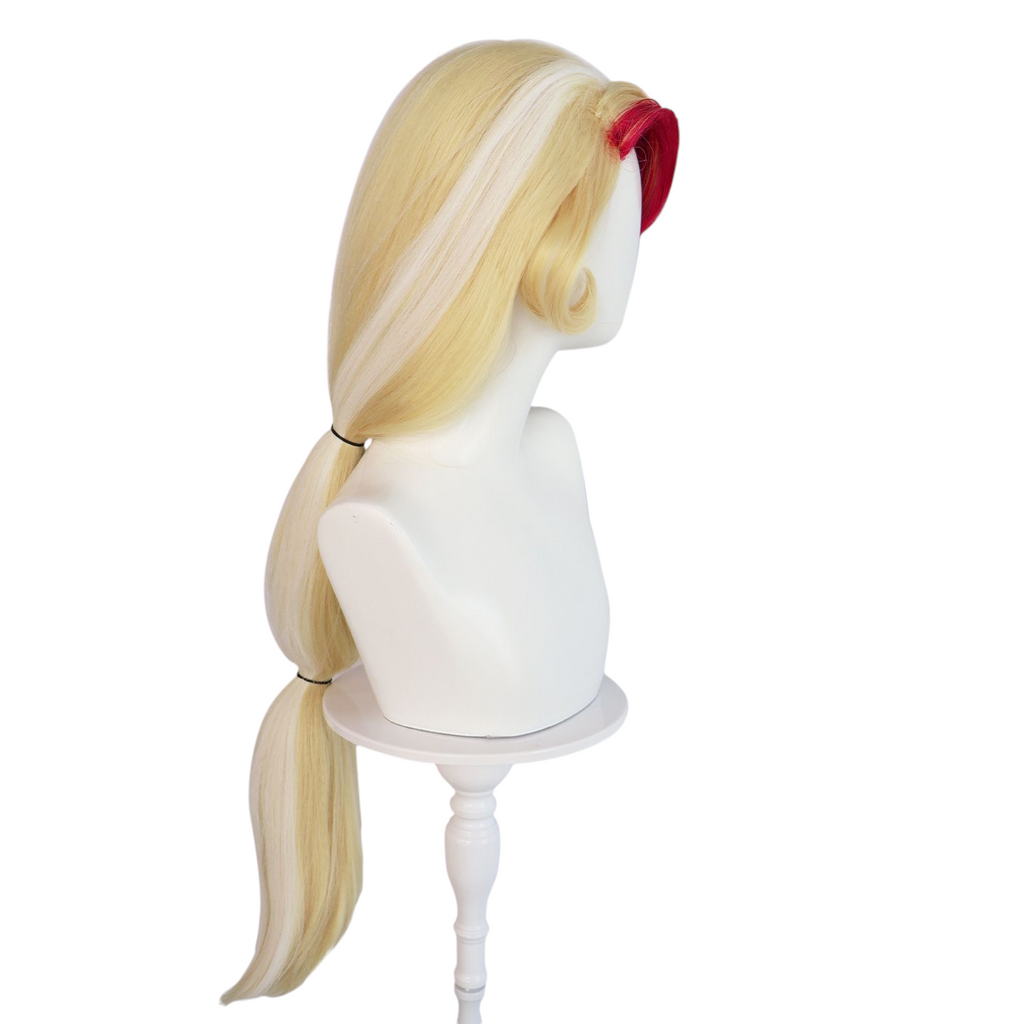 Light Gray Charlie Morningstar Cosplay Wig - Hazbin Hotel (Blonde Ponytail) (FEVERCOS)