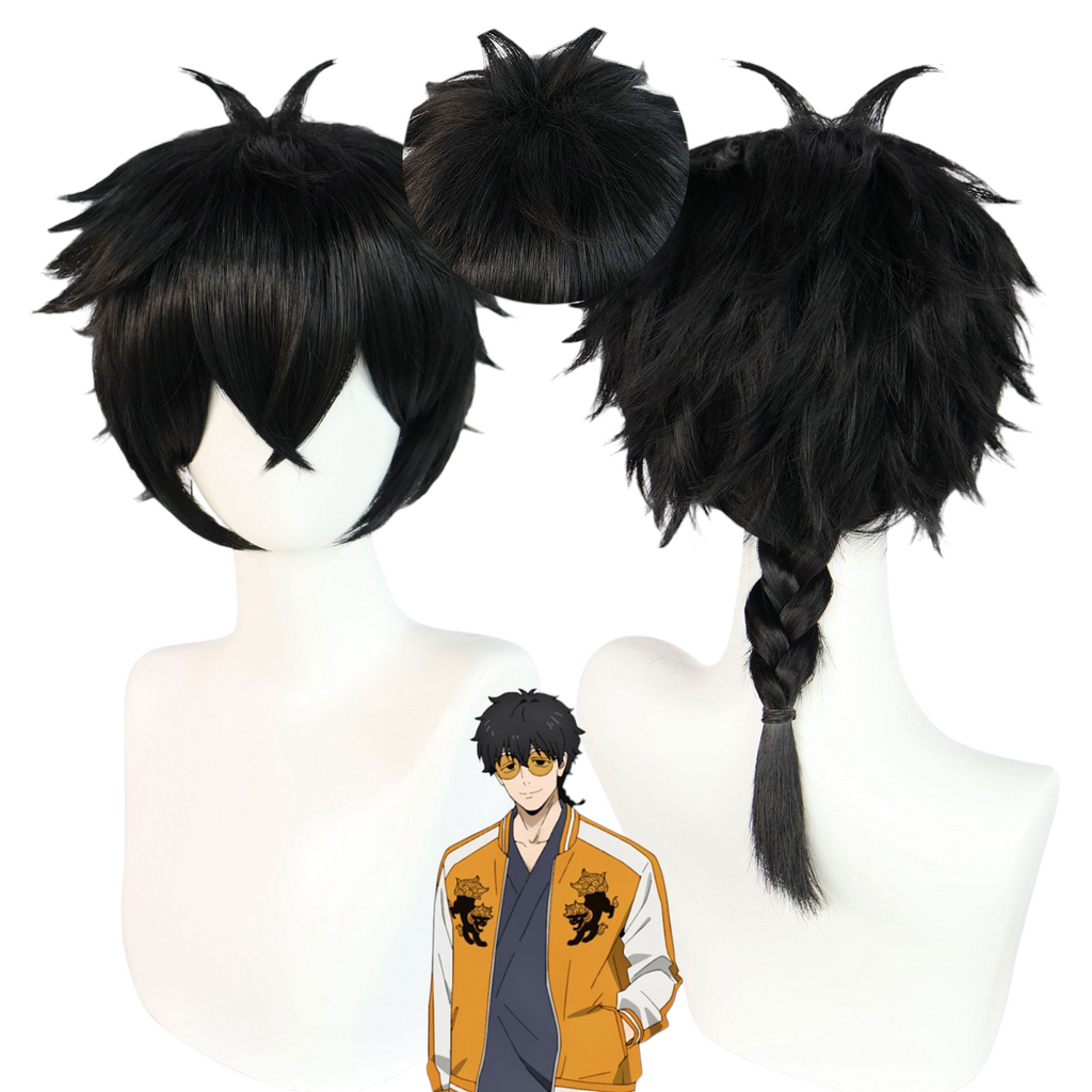 Beige Jo Togame Cosplay Wig - Wind Breaker (Black Braided Tail) (FEVERCOS)