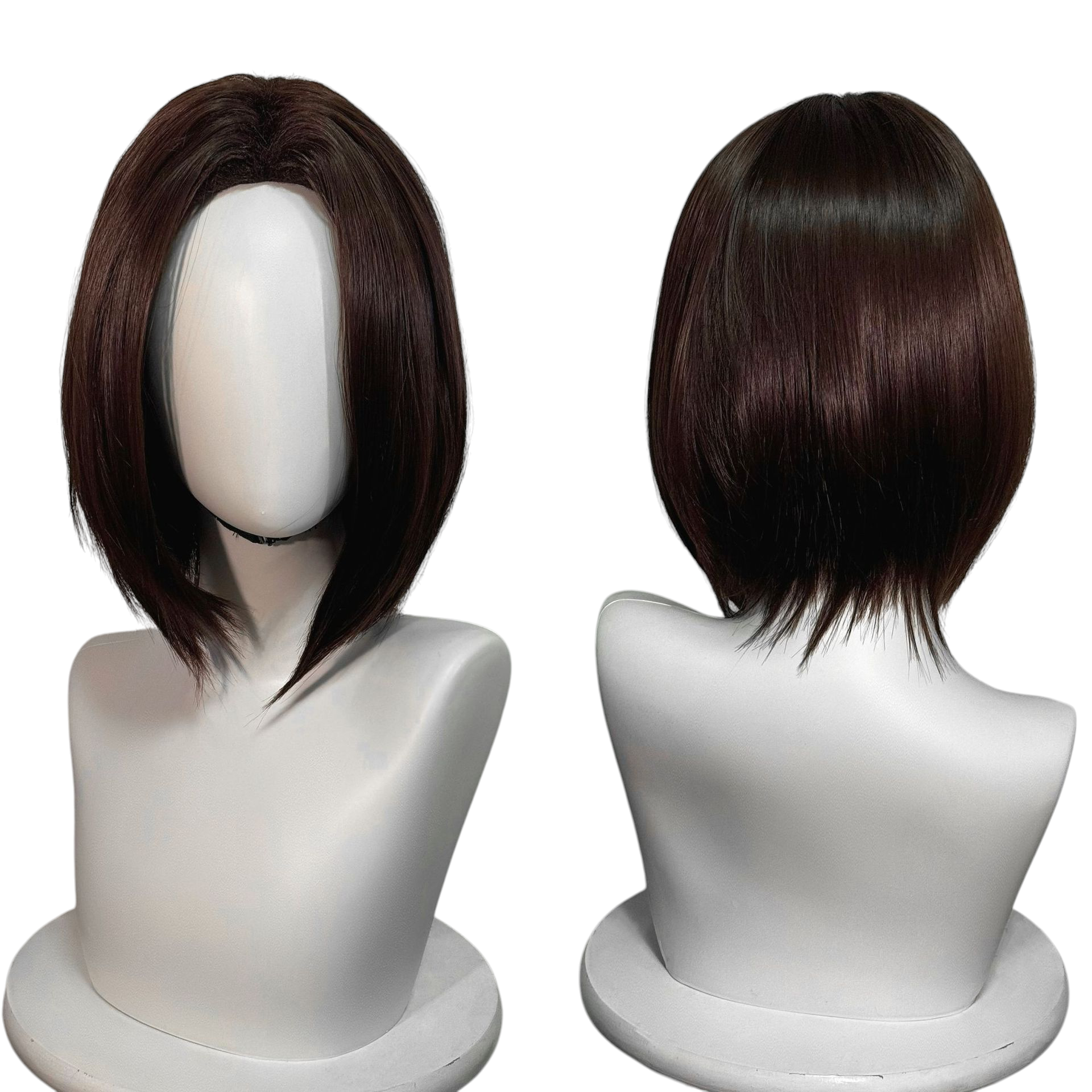 Gray Rin Nohara Cosplay Wig - Naruto (Classic Brown Bob) (FEVERCOS)