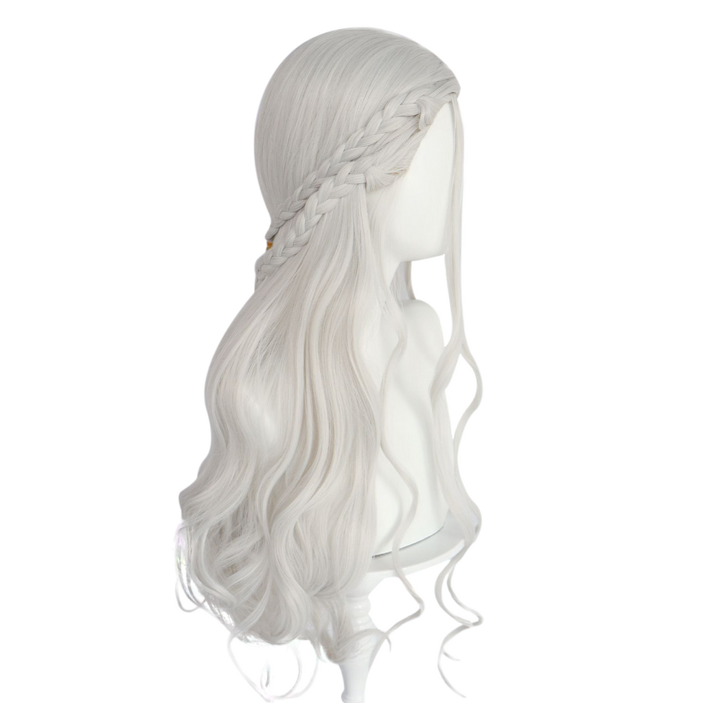 Light Gray Daenerys Targaryen Cosplay Wig - Game of Thrones (Platinum Wavy) (FEVERCOS)