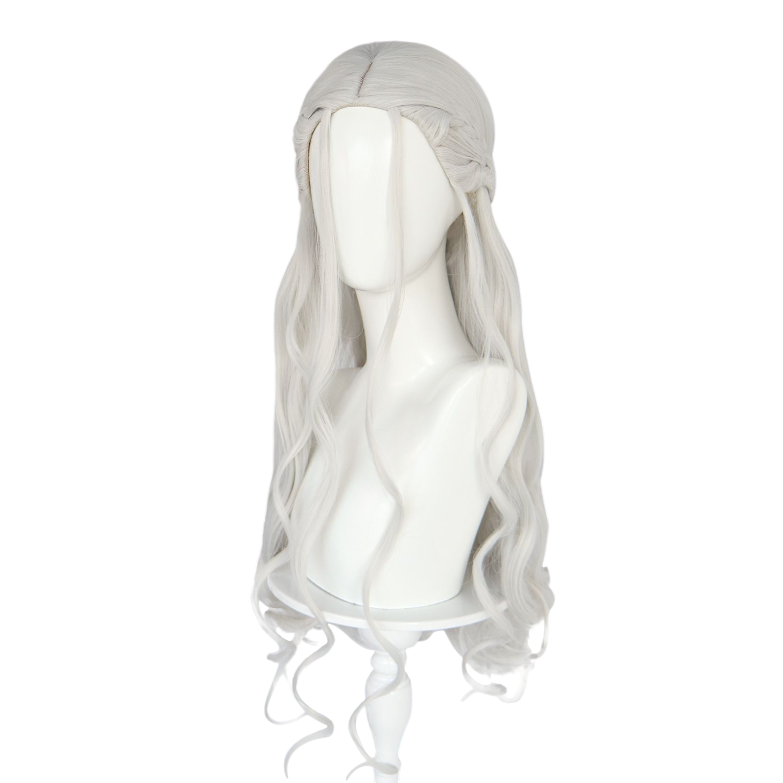 Light Gray Daenerys Targaryen Cosplay Wig - Game of Thrones (Platinum Wavy) (FEVERCOS)
