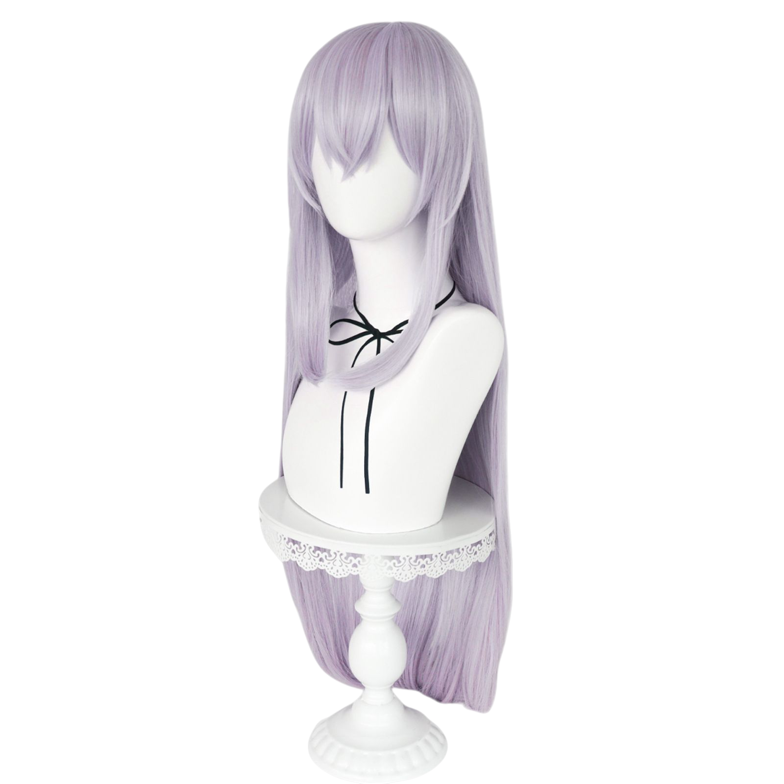Light Gray Kyouka Uzen Cosplay Wig - Chained Soldier (Pink/Purple Straight) (FEVERCOS)