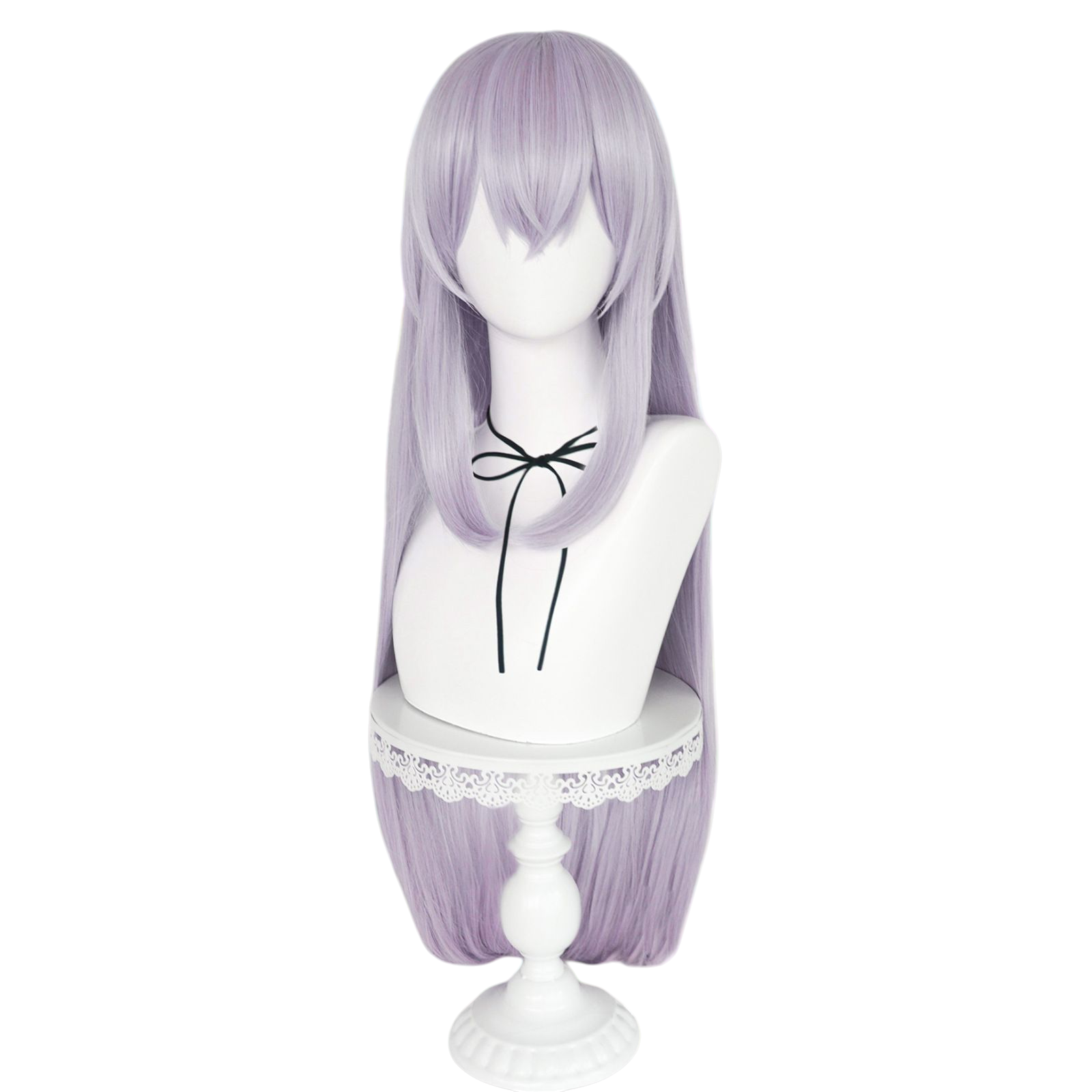 Light Gray Kyouka Uzen Cosplay Wig - Chained Soldier (Pink/Purple Straight) (FEVERCOS)