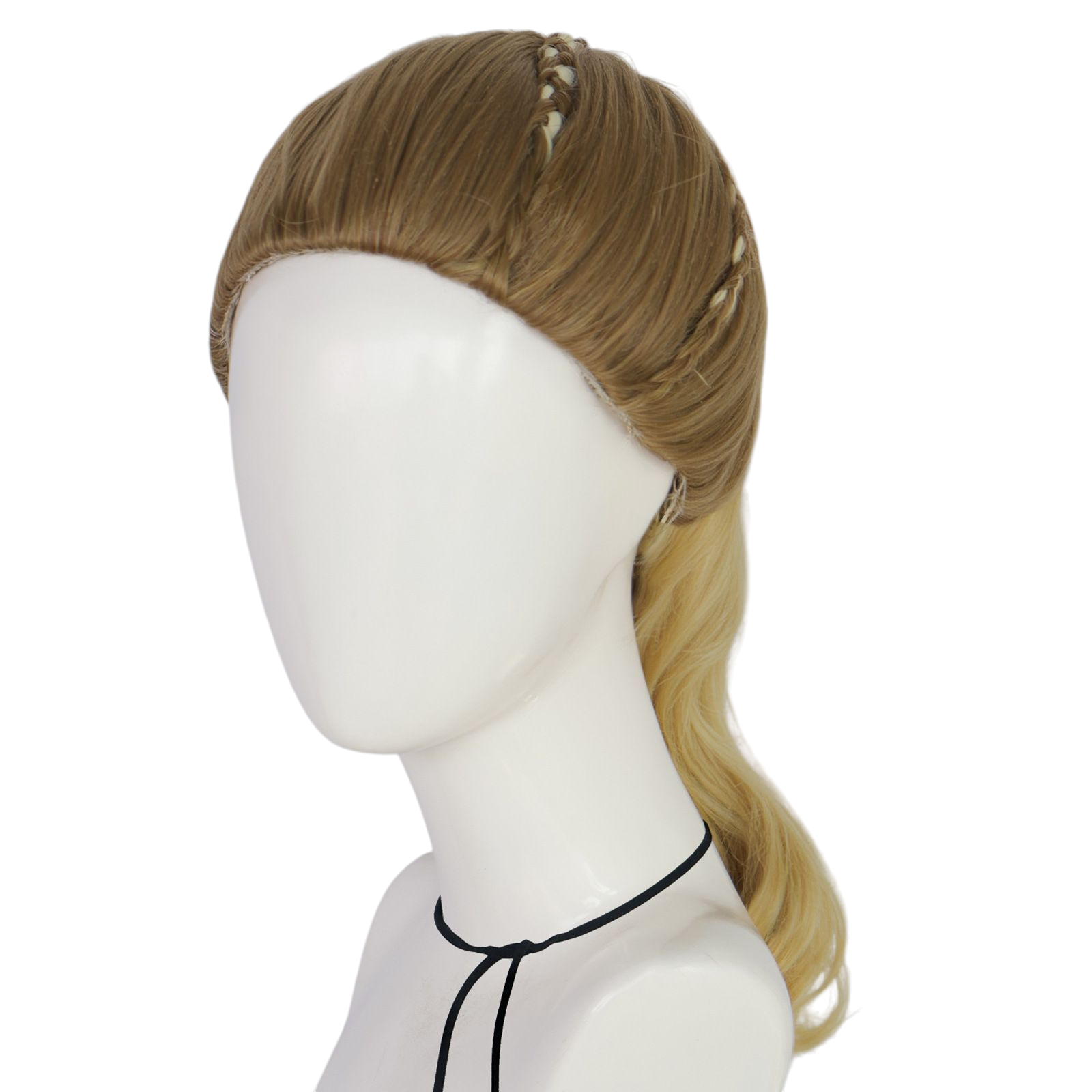 Light Gray Vampire Girl Cosplay Wig - Zombies 4 (Gradient Side Braid) (FEVERCOS)