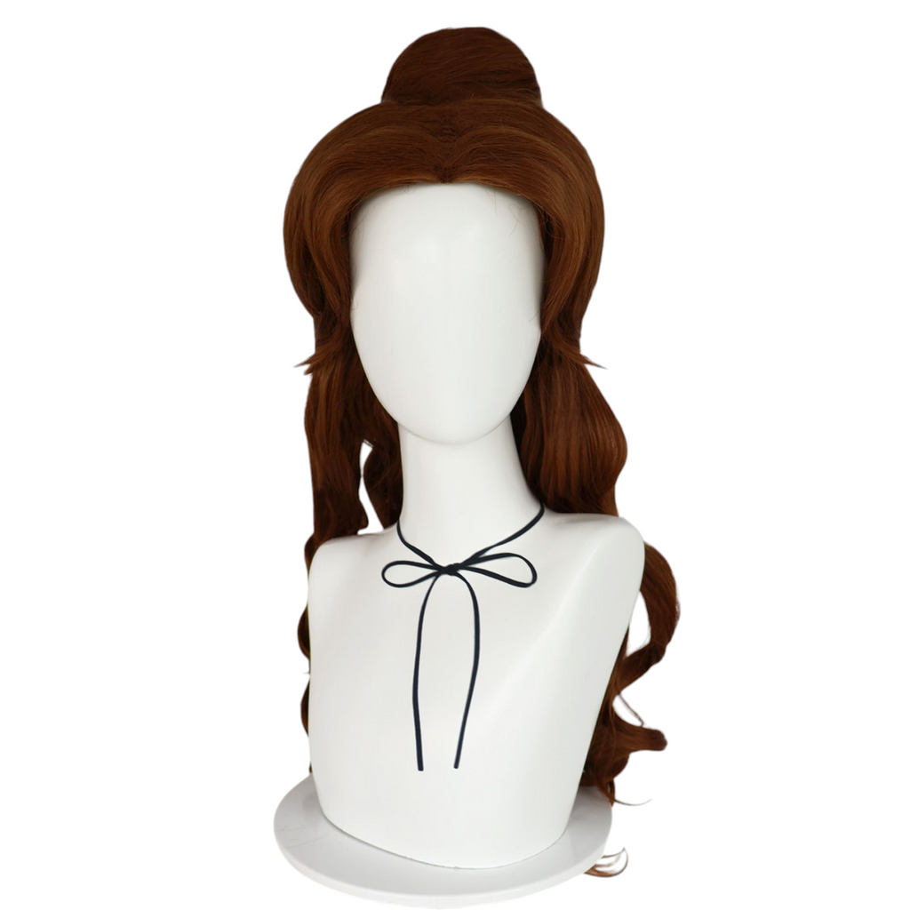 Light Gray Belle Cosplay Wig - Beauty and the Beast (Brown Long Wavy) (FEVERCOS)