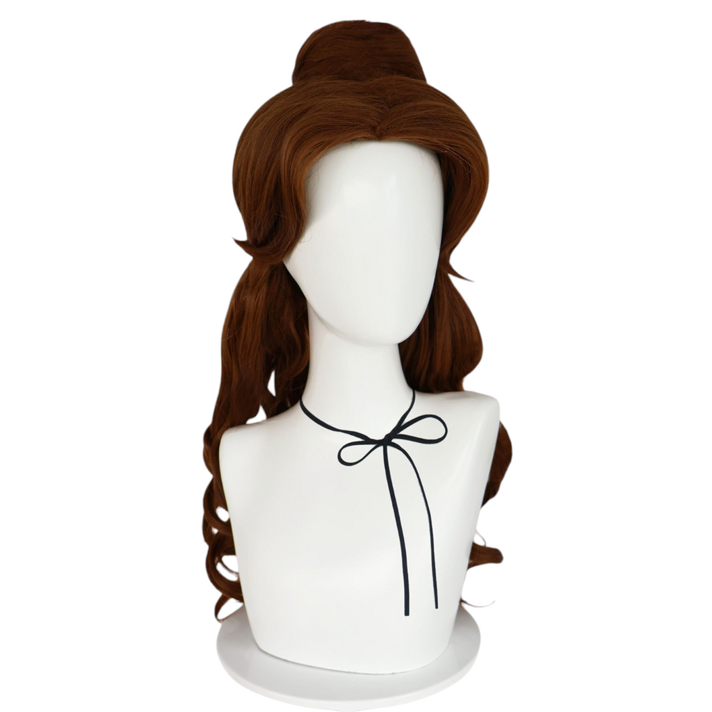 Antique White Belle Cosplay Wig - Beauty and the Beast (Brown Long Wavy) (FEVERCOS)