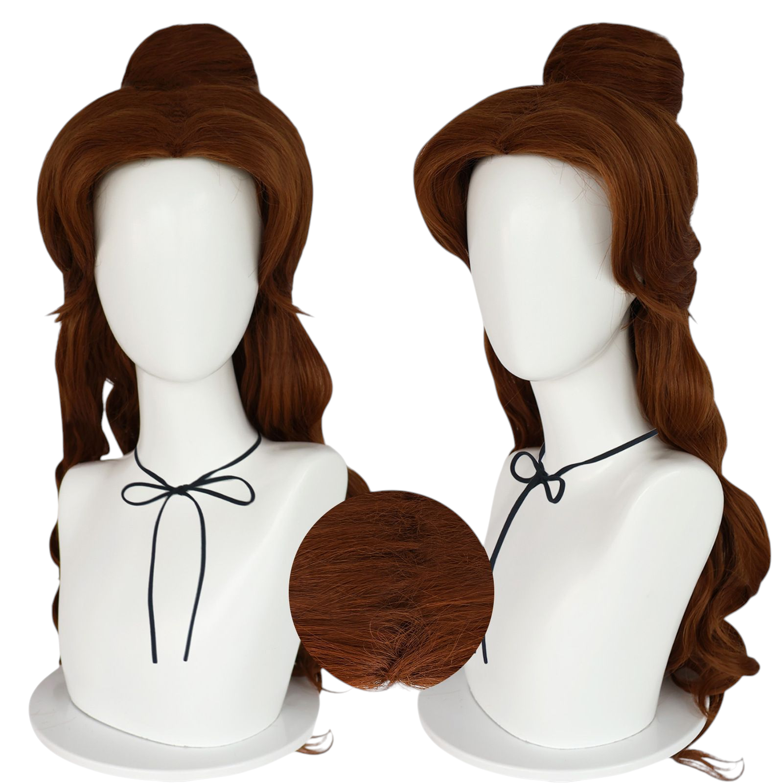 Light Gray Belle Cosplay Wig - Beauty and the Beast (Brown Long Wavy) (FEVERCOS)