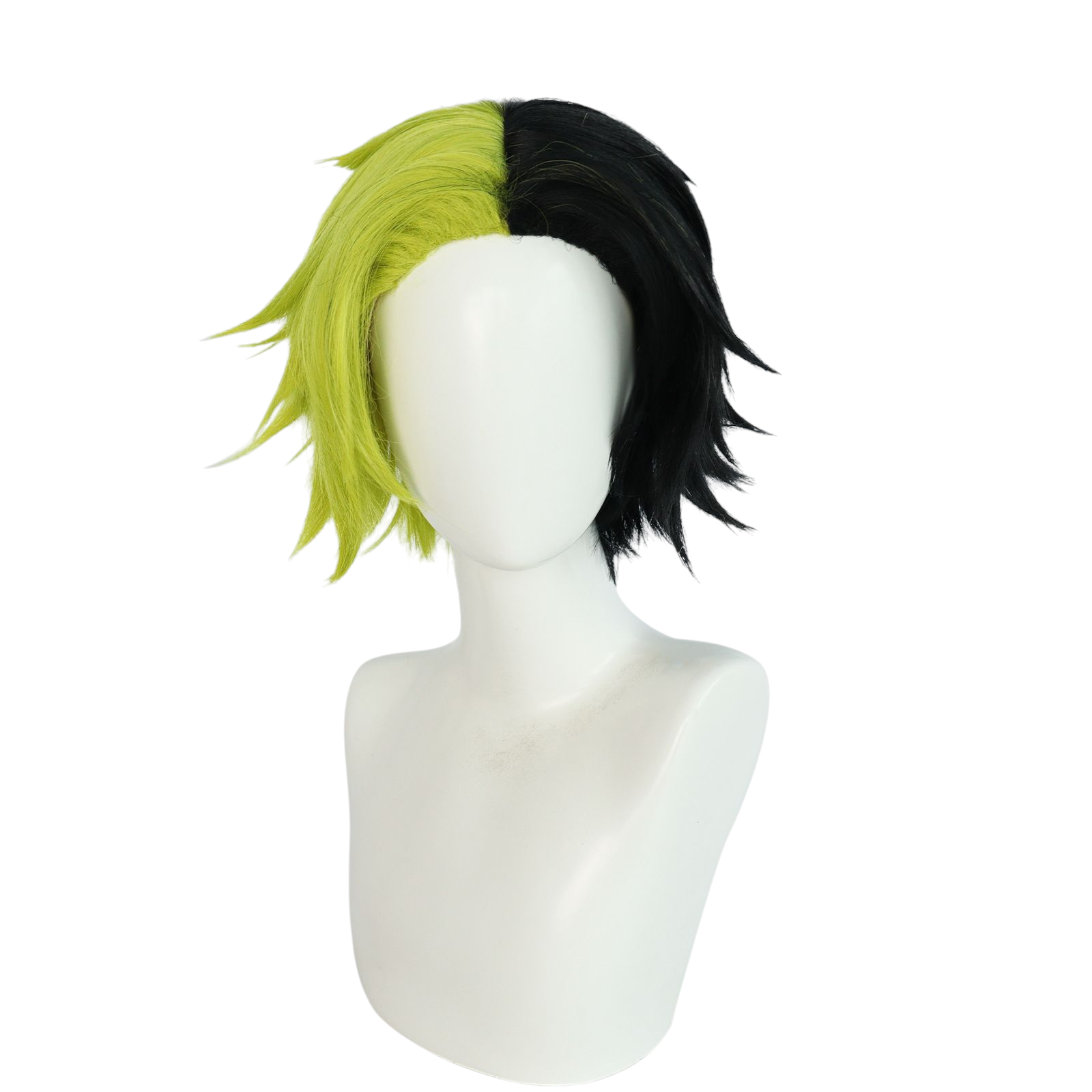 Light Gray Rayne Ames Cosplay Wig - Mashle (Two-Tone Black/Blonde) (FEVERCOS)