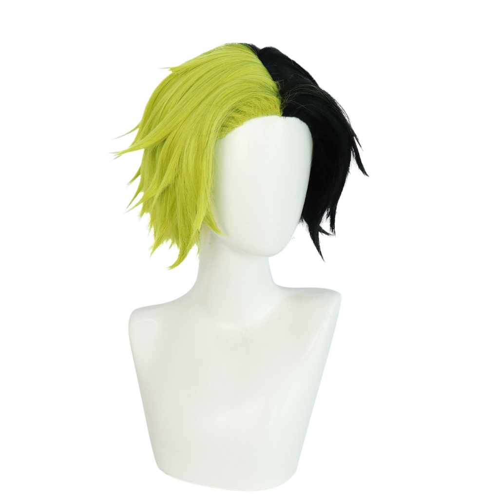 Beige Rayne Ames Cosplay Wig - Mashle (Two-Tone Black/Blonde) (FEVERCOS)