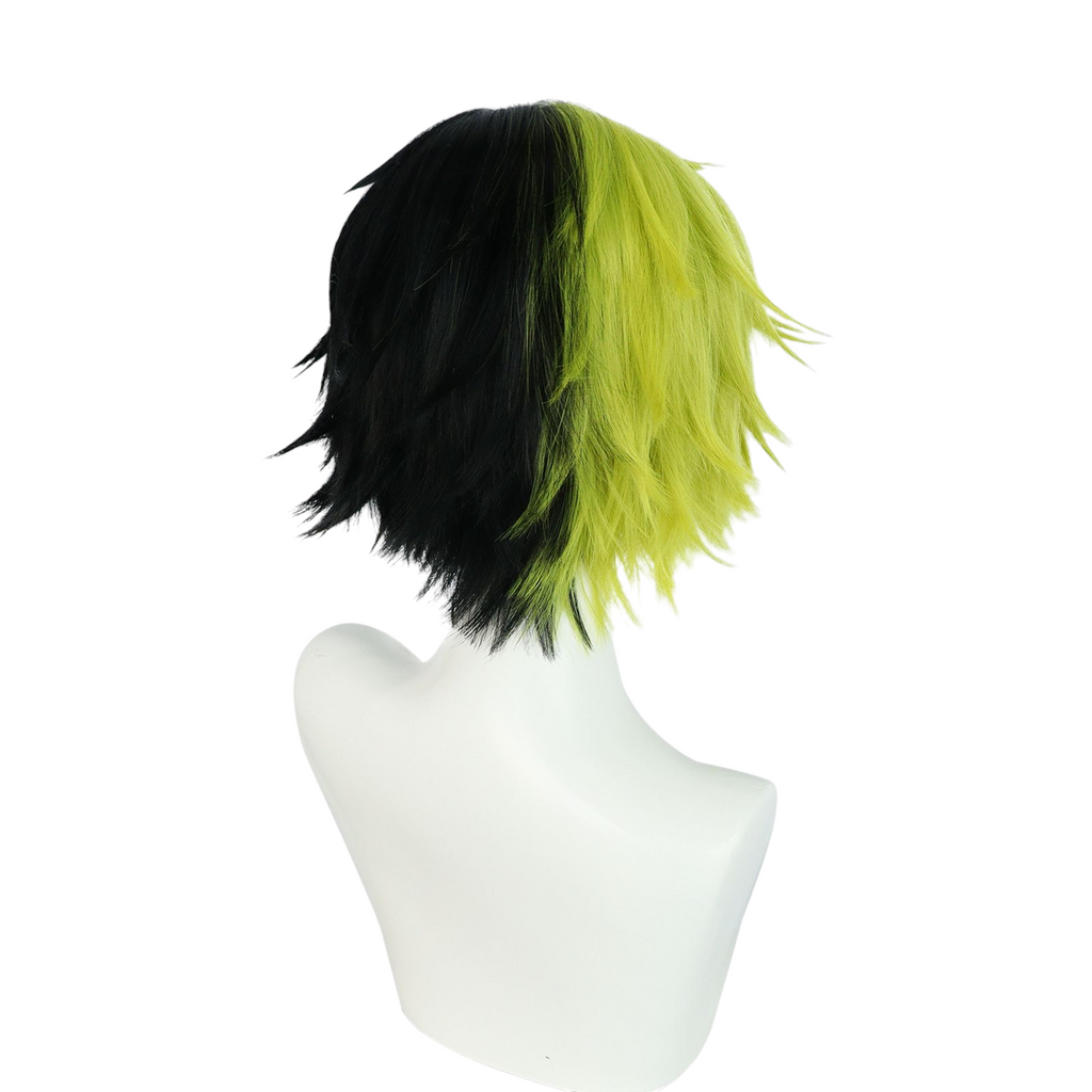 Beige Rayne Ames Cosplay Wig - Mashle (Two-Tone Black/Blonde) (FEVERCOS)