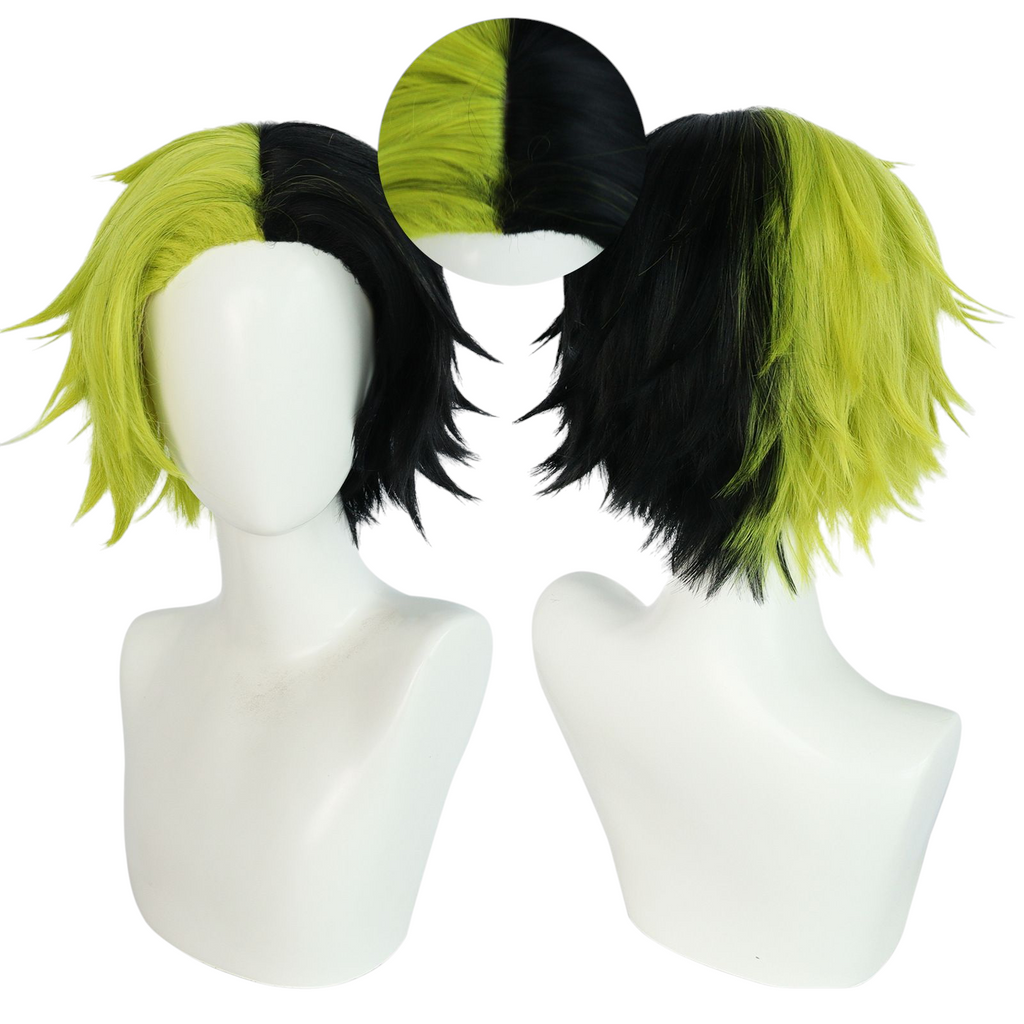 Black Rayne Ames Cosplay Wig - Mashle (Two-Tone Black/Blonde) (FEVERCOS)