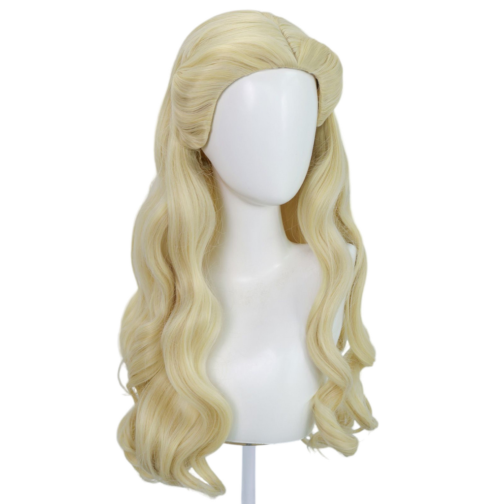 Tan Glinda Cosplay Wig - Wicked Movie (Long Blonde Wavy) (FEVERCOS)