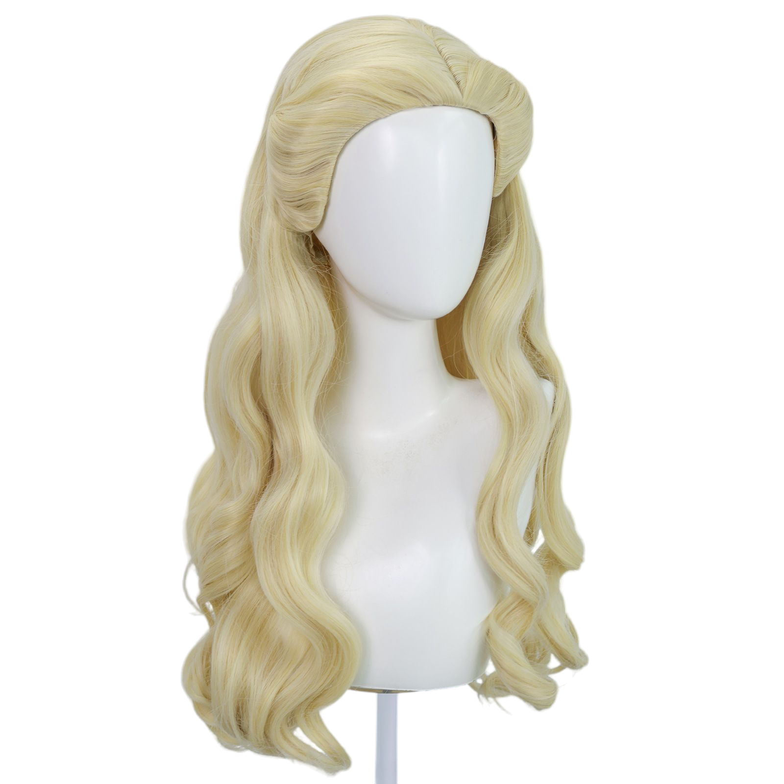 Tan Glinda Cosplay Wig - Wicked Movie (Long Blonde Wavy) (FEVERCOS)