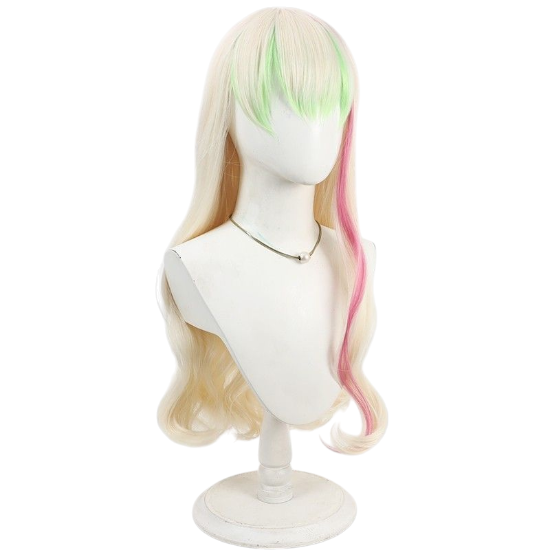 Light Gray Cure Prism (Mashiro Nijigaoka) Cosplay Wig - Hirogaru Sky! Precure Delicious Party Pretty Cure (White/Pink Gradient) (FEVERCOS)