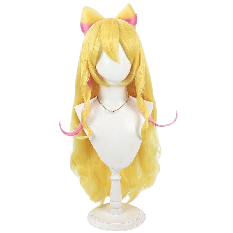 Light Goldenrod Cure Butterfly (Ageha Hijiri) Cosplay Wig - Hirogaru Sky! Delicious Party Pretty Cure (Pink/Purple Mix) (FEVERCOS)
