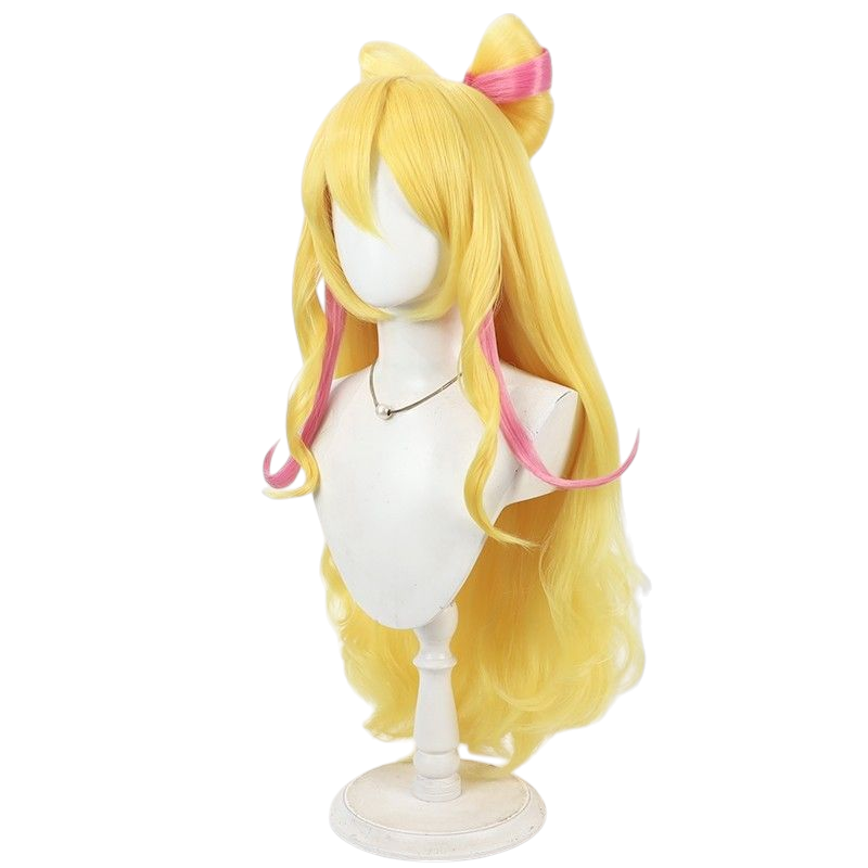 Light Goldenrod Cure Butterfly (Ageha Hijiri) Cosplay Wig - Hirogaru Sky! Delicious Party Pretty Cure (Pink/Purple Mix) (FEVERCOS)