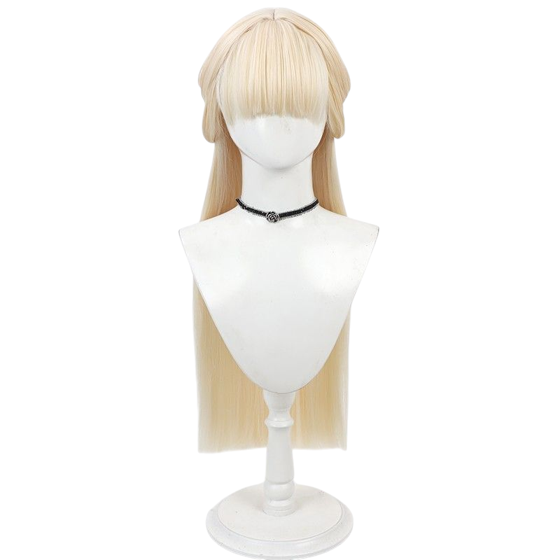 Antique White Cure Nyammy (Yuki Nekoyashiki) Cosplay Wig - Wonderful Precure!Delicious Party Pretty Cure (White/Blue Long) (FEVERCOS)