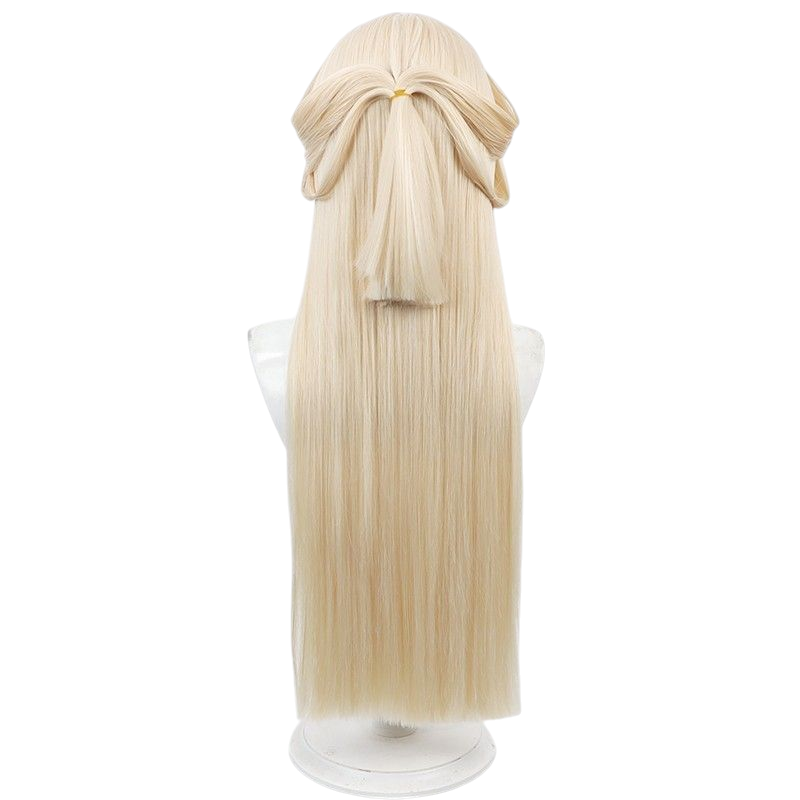 Tan Cure Nyammy (Yuki Nekoyashiki) Cosplay Wig - Wonderful Precure!Delicious Party Pretty Cure (White/Blue Long) (FEVERCOS)