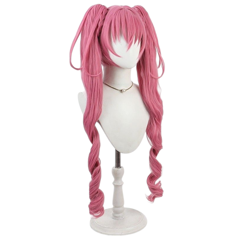 Pale Violet Red Cure Melody (Hibiki Hojo) Cosplay Wig - Suite Precure Delicious Party Pretty Cure (Pink Twin Tails) (FEVERCOS)