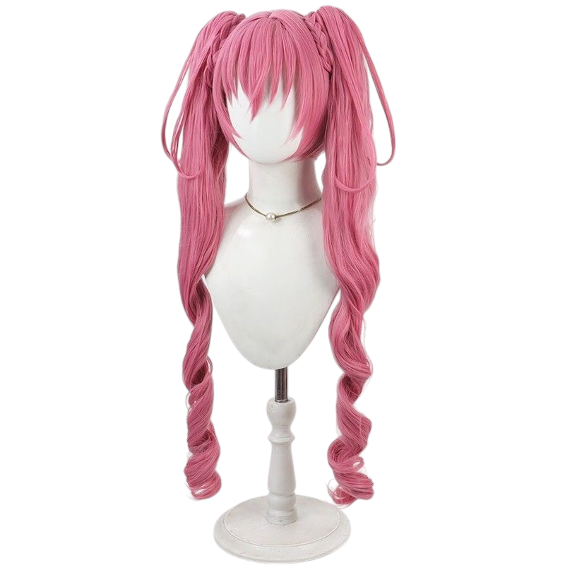 Pale Violet Red Cure Melody (Hibiki Hojo) Cosplay Wig - Suite Precure Delicious Party Pretty Cure (Pink Twin Tails) (FEVERCOS)