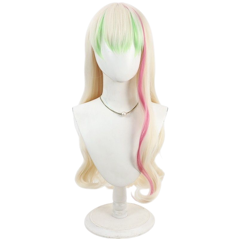 Light Gray Cure Prism (Mashiro Nijigaoka) Cosplay Wig - Hirogaru Sky! Precure Delicious Party Pretty Cure (White/Pink Gradient) (FEVERCOS)