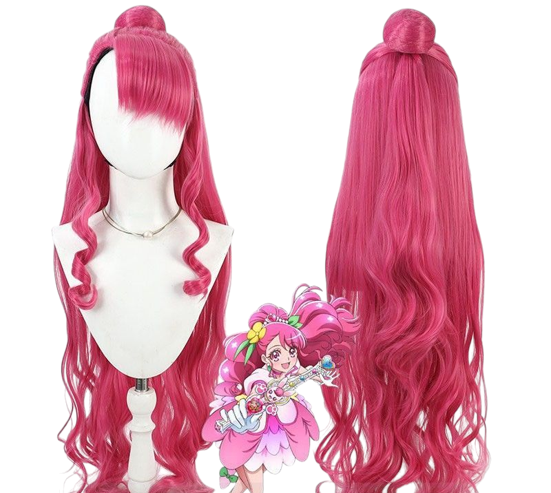 Maroon Cure Grace (Nodoka Hanadera) Cosplay Wig - Healin' Good Precure (Pink) (FEVERCOS)Pretty Cure