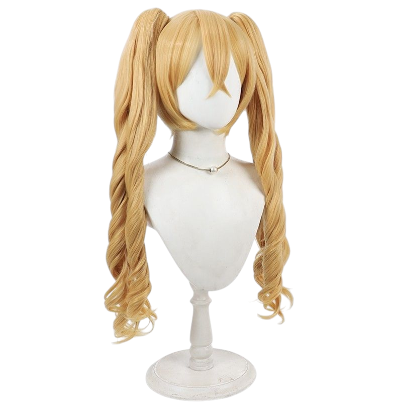 Light Gray Cure Peach (Love Momozono) Cosplay Wig - Fresh Precure! (Blonde Twin Tails) (FEVERCOS)Pretty Cure