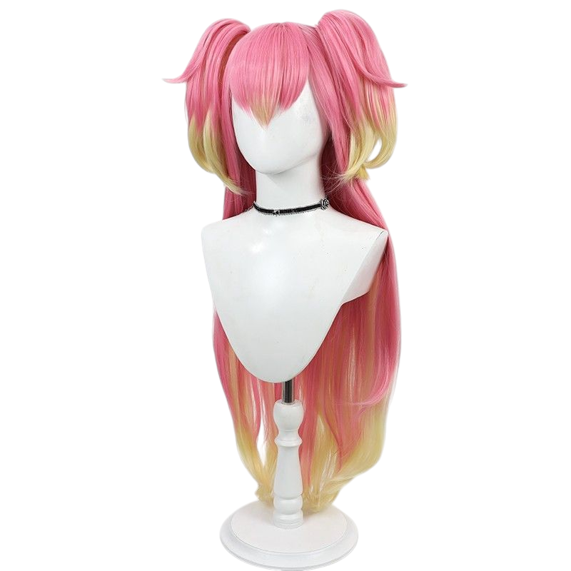 Light Gray Komugi Inukai (Human Form) Cosplay Wig - Wonderful Precure! (Pink Gradient) (FEVERCOS)Pretty Cure