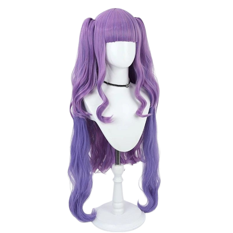 Light Slate Gray Cure Majesty (Princess Ellee) Cosplay Wig - Hirogaru Sky! Precure (Purple Ponytail) (FEVERCOS)Pretty Cure