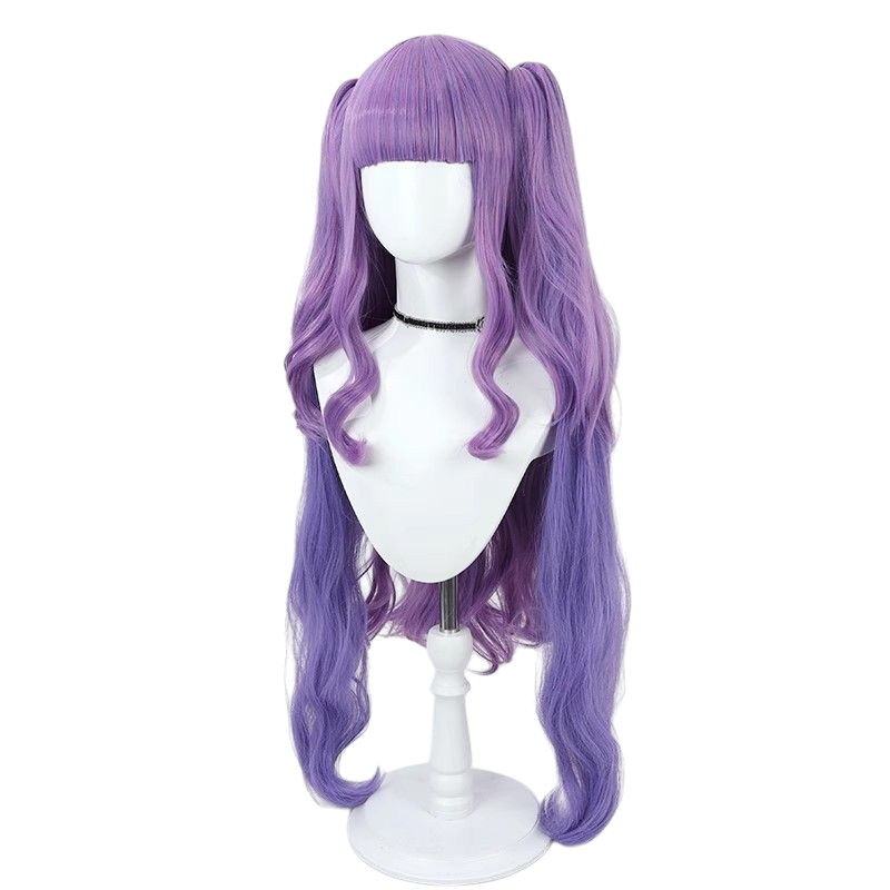 Light Slate Gray Cure Majesty (Princess Ellee) Cosplay Wig - Hirogaru Sky! Precure (Purple Ponytail) (FEVERCOS)Pretty Cure