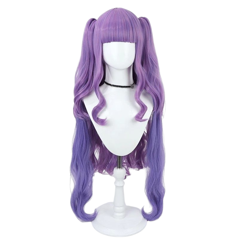 Light Slate Gray Cure Majesty (Princess Ellee) Cosplay Wig - Hirogaru Sky! Precure (Purple Ponytail) (FEVERCOS)Pretty Cure