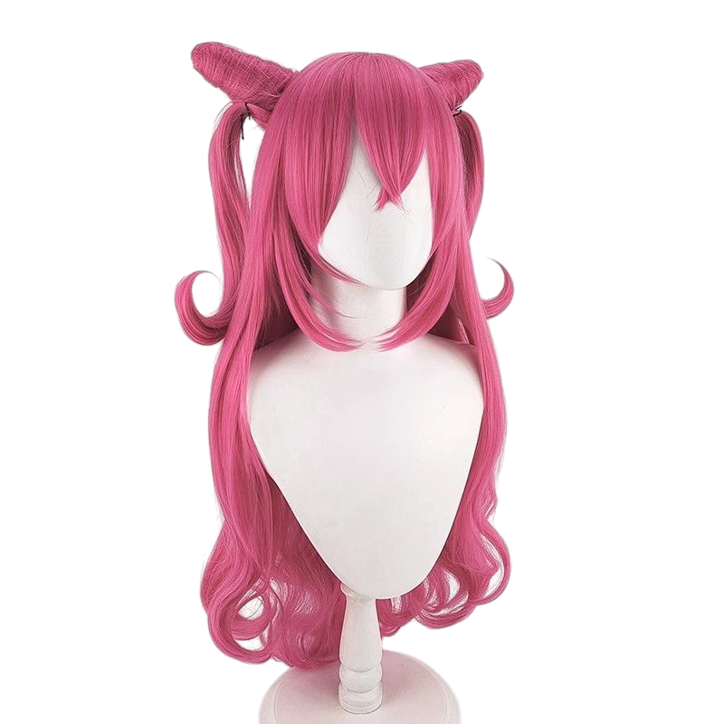 Pale Violet Red Cure Precious (Yui Nagomi) Cosplay Wig - Delicious Party Precure (Pink Buns) (FEVERCOS)Pretty Cure
