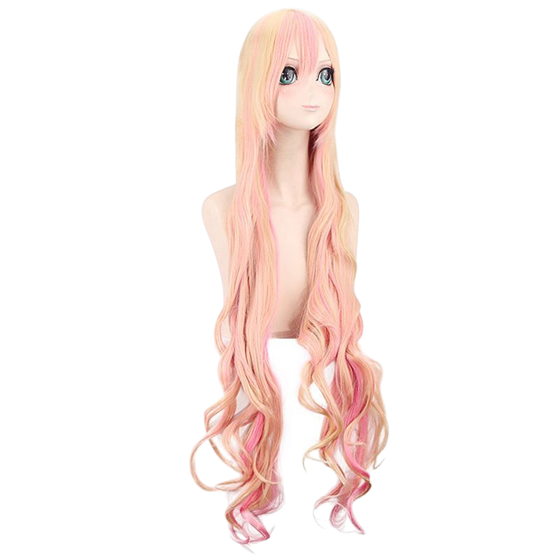 Peach Puff Sheryl Nome Cosplay Wig - Macross Frontier (Pink/Blonde 120cm) (FEVERCOS)