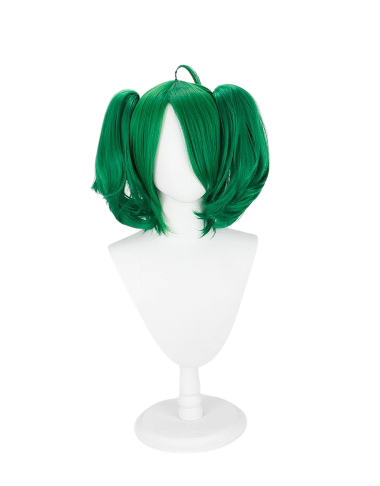 Dark Slate Gray Ranka Lee Cosplay Wig - Macross Frontier (Green Pigtails) (FEVERCOS)