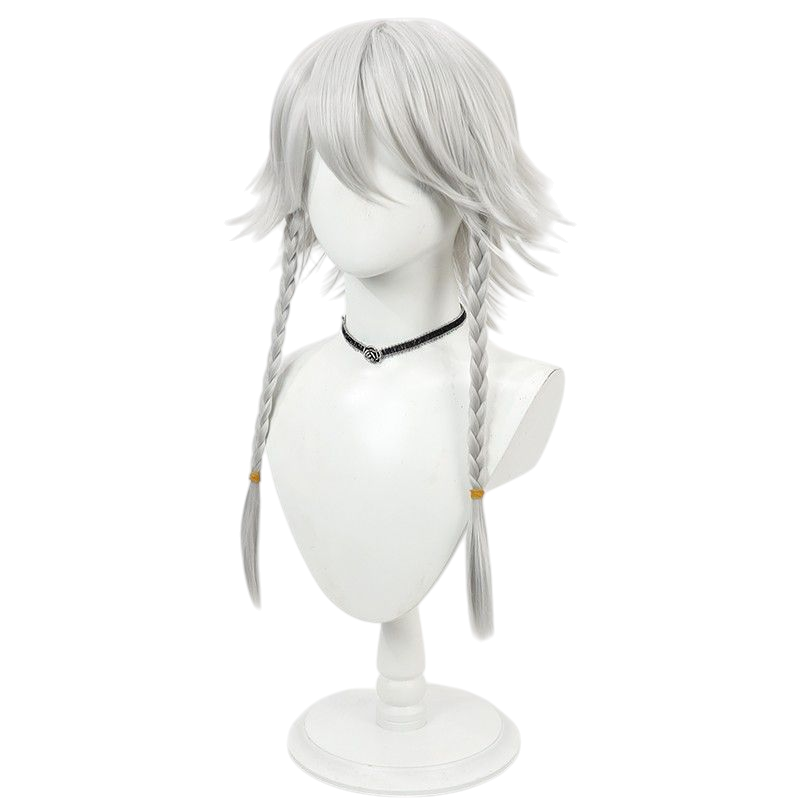 Light Gray Sakuya Izayoi Cosplay Wig - Touhou Project (Silver Braids) (FEVERCOS)