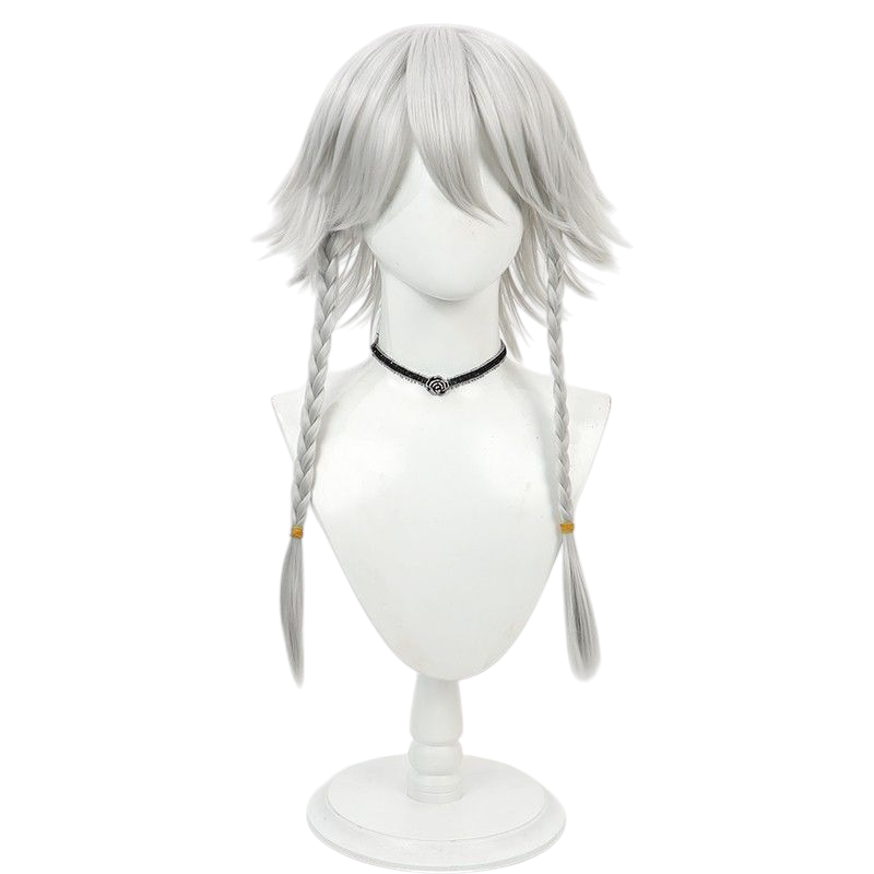 Light Gray Sakuya Izayoi Cosplay Wig - Touhou Project (Silver Braids) (FEVERCOS)
