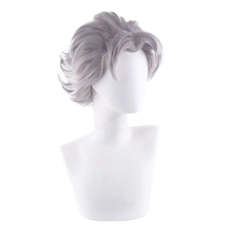 Lavender Koichi Hirose Cosplay Wig - JoJo Part 4 (Grey Flat Top) (FEVERCOS)