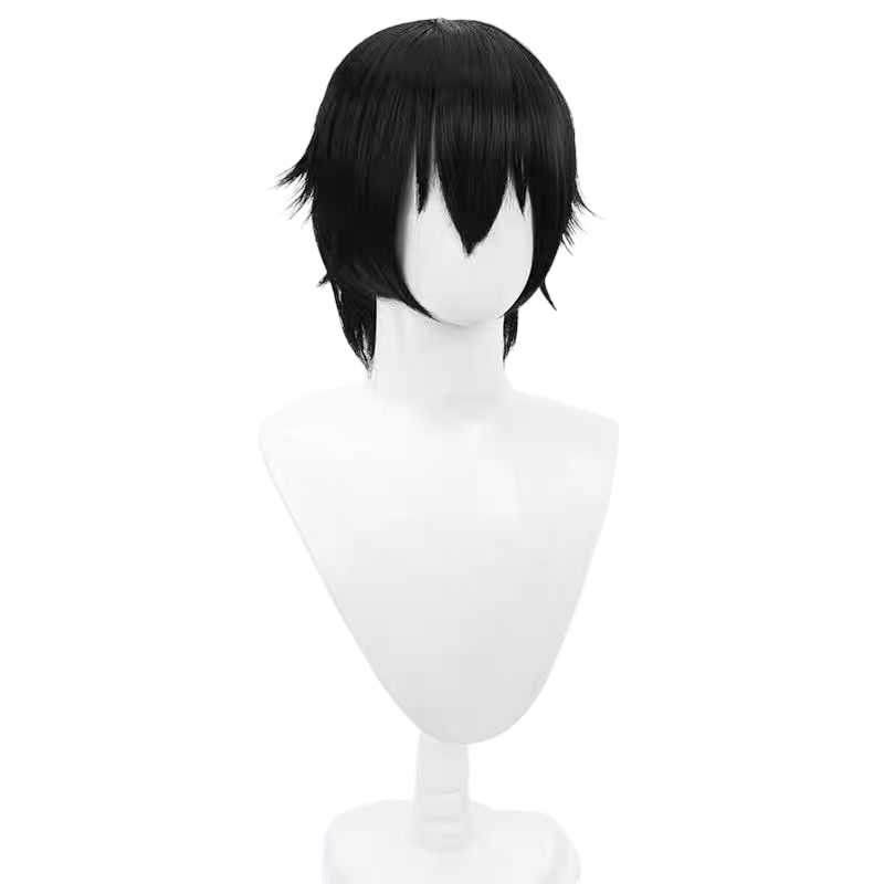 White Smoke Lelouch Lamperouge (Zero) Cosplay Wig - Code Geass (Black/Brown Short) (FEVERCOS)