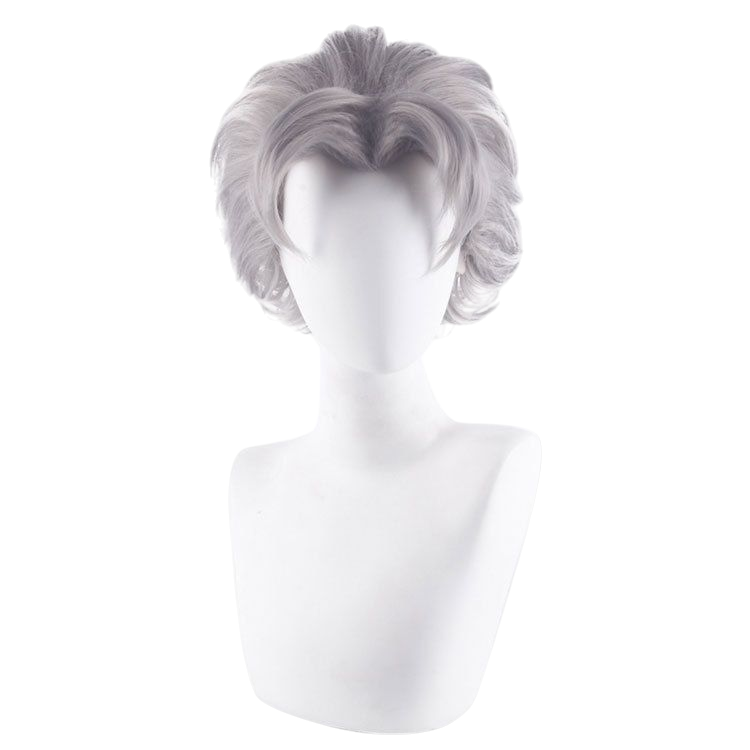 Lavender Koichi Hirose Cosplay Wig - JoJo Part 4 (Grey Flat Top) (FEVERCOS)