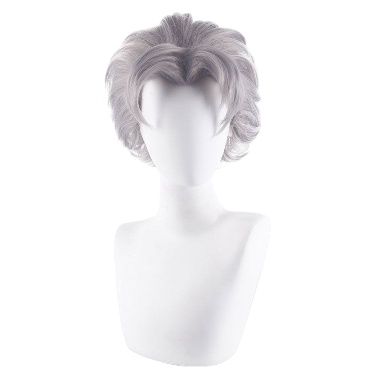 Lavender Koichi Hirose Cosplay Wig - JoJo Part 4 (Grey Flat Top) (FEVERCOS)
