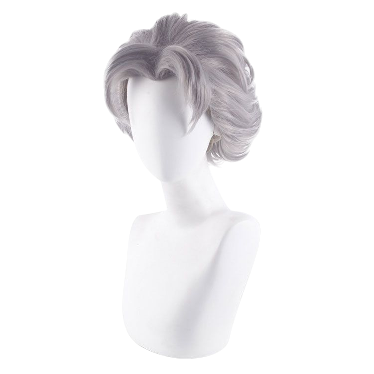 Lavender Koichi Hirose Cosplay Wig - JoJo Part 4 (Grey Flat Top) (FEVERCOS)