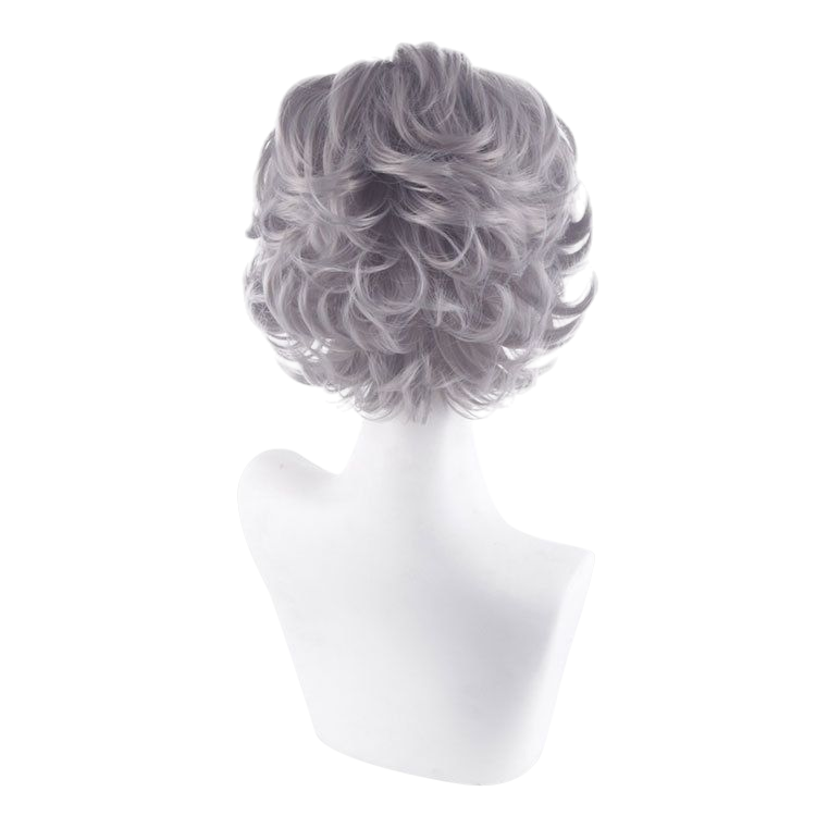 Lavender Koichi Hirose Cosplay Wig - JoJo Part 4 (Grey Flat Top) (FEVERCOS)