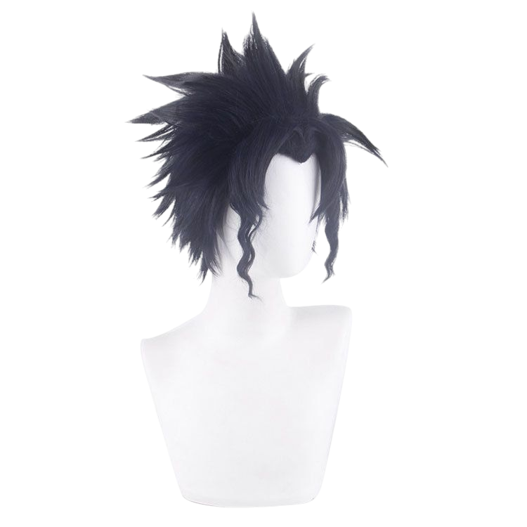 White Smoke Jotaro Kujo Cosplay Wig - JoJo Part 3 (Black/Blue) (FEVERCOS)