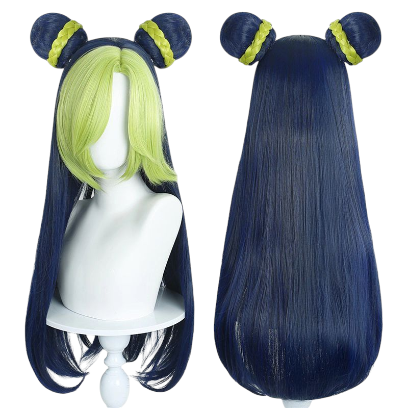 Dark Slate Gray Jolyne Cujoh (Manga Ver.) Cosplay Wig - JoJo Stone Ocean (Blue/Grey) (FEVERCOS)