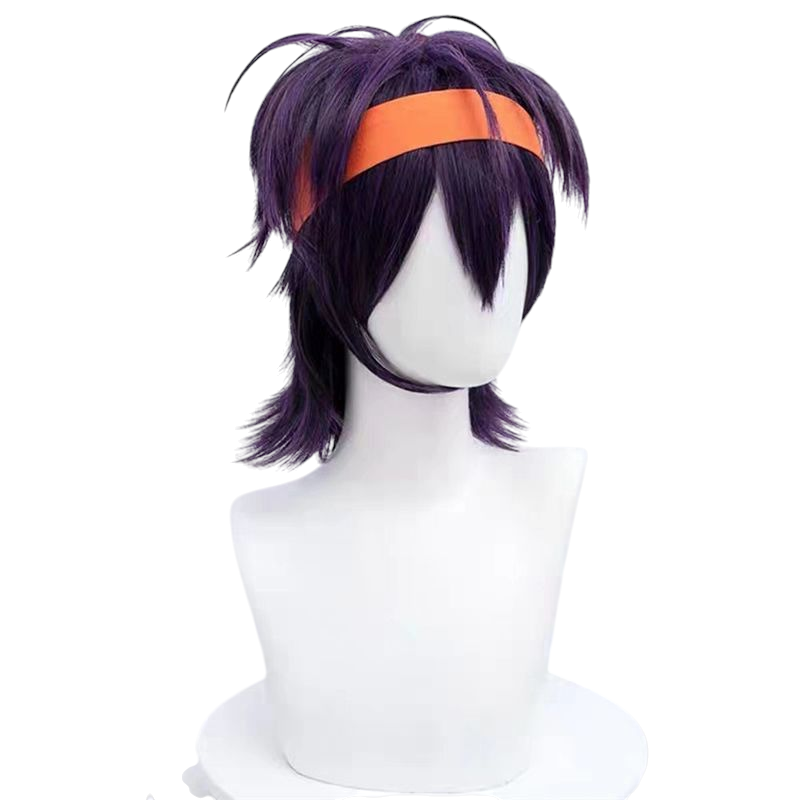 Lavender Narancia Ghirga Cosplay Wig - JoJo Golden Wind (Black/Purple Wolf) (FEVERCOS)
