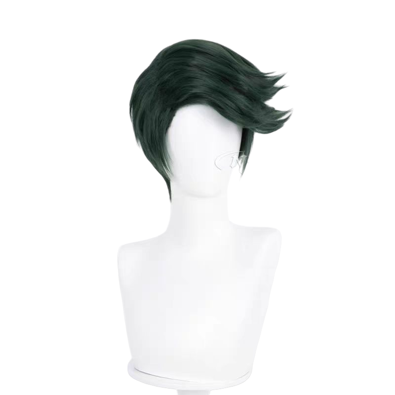 White Smoke Rohan Kishibe Cosplay Wig - JoJo Part 4 (Green Undercut) (FEVERCOS)